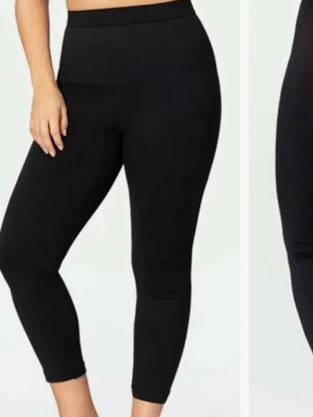 Empetua daily flaunt Black mid waist capri Leggings